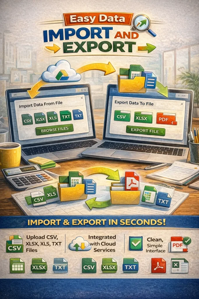 Easy Data Import and Export