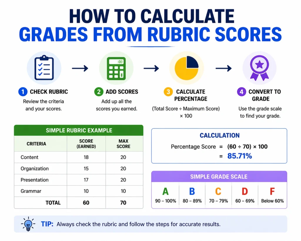 How to Calculate Grades From Rubric Scores
