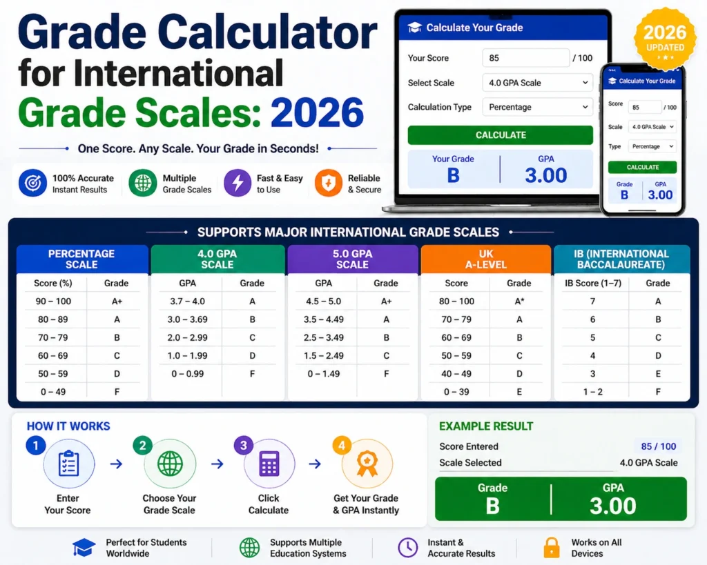 Grade Calculator for International Grade Scales: 2026
