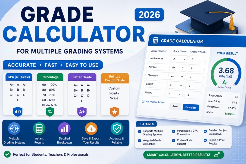 Grade Calculator for Multiple Grading Systems 2026