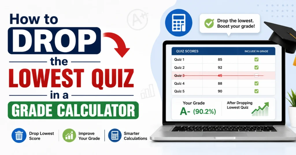 How to Drop the Lowest Quiz in a Grade Calculator